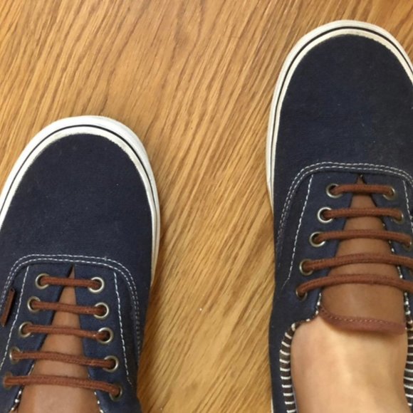 Vans Navy and Brown Sneakers - Picture 2 of 3